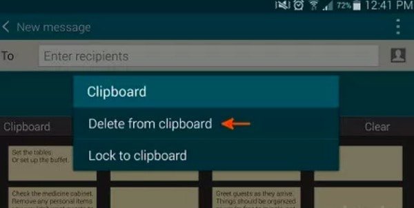 Clear clipboard on Android