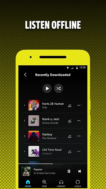 music apps that cache songs for android