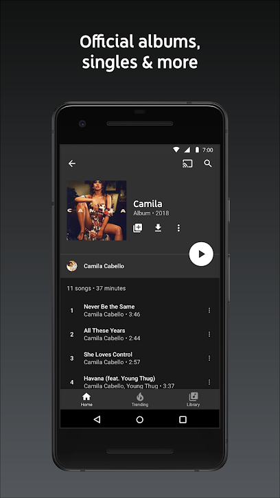 android music apps that cache